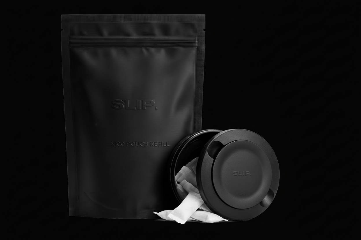 Premium reusable SLIP can contrasted with disposable plastic waste